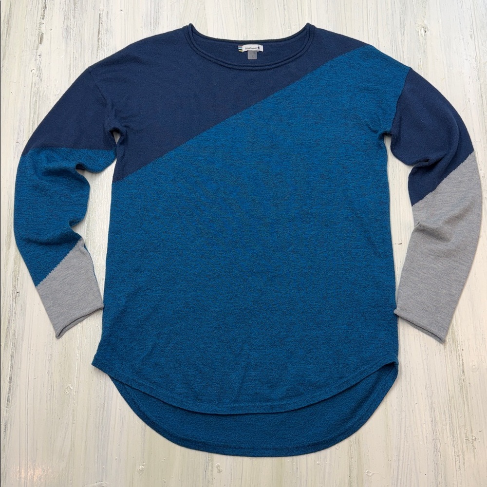 Smartwool Shadow Pine Blue And Gray Colorblock Lo… - image 5